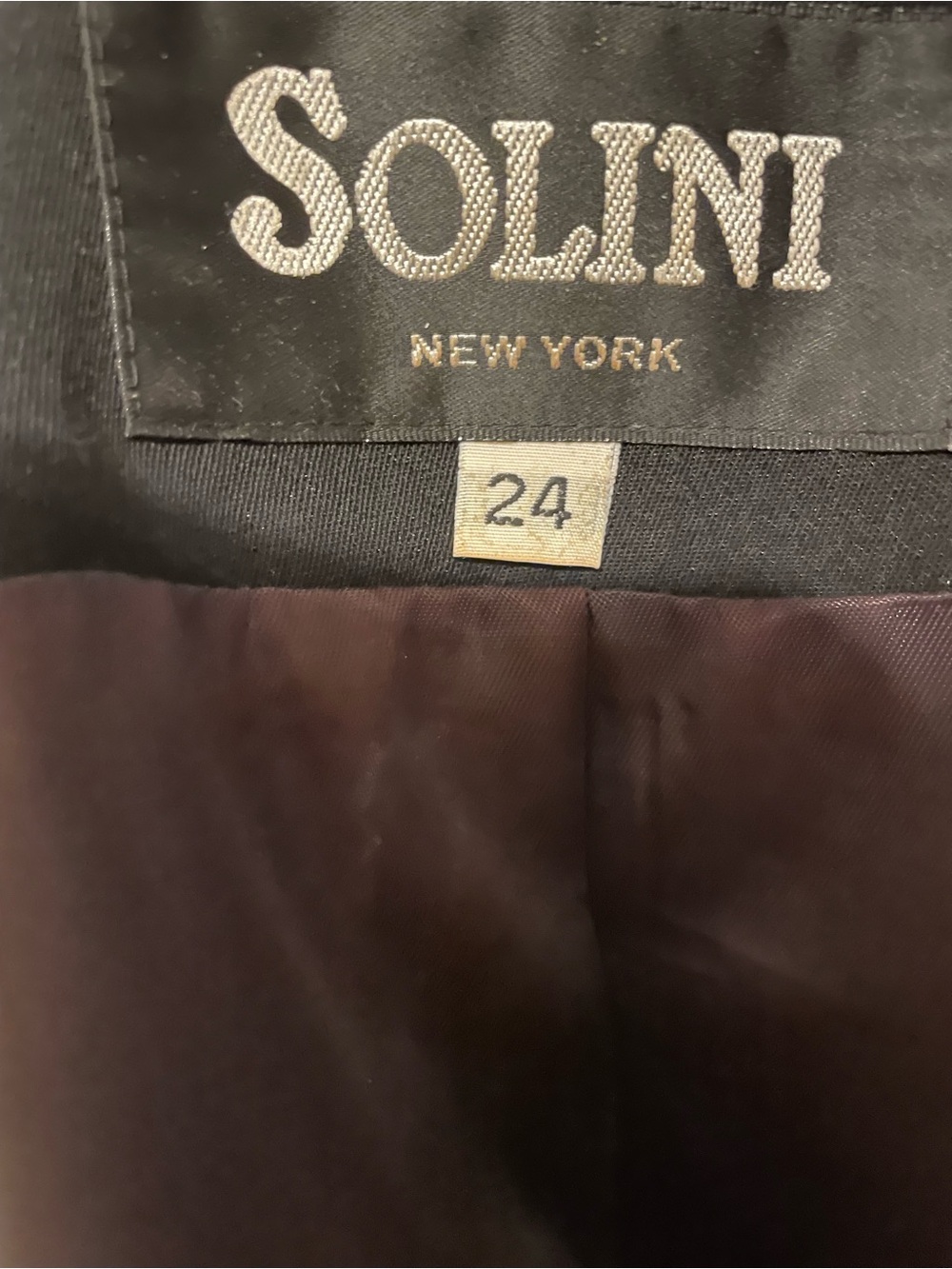 SOLINI 3PC quiet Luxury black First Lady Skirt Suit w Rhinestones Plus SZ 24 - Picture 7 of 13